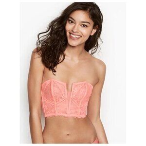Victoria's Secret Bright Neon Orange Lace Bustier